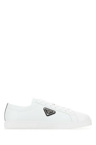 Prada White Leather Sneakers - Prada - Modalova