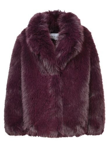 Dark Plum Faux Fur Jacket - STAND STUDIO - Modalova