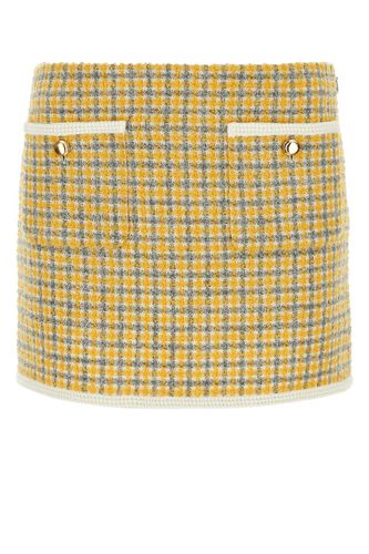 Miu Miu Two-tone Bouclã Mini Skirt - Miu Miu - Modalova