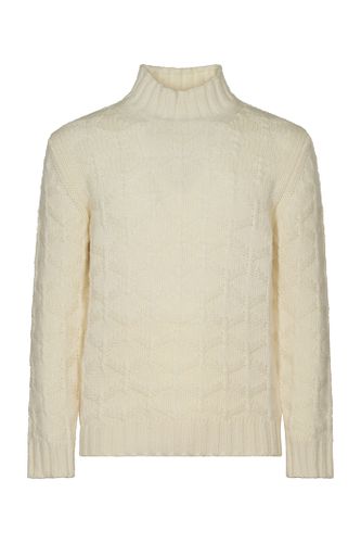 High-neck Patterned Woven Sweater - Kangra - Modalova