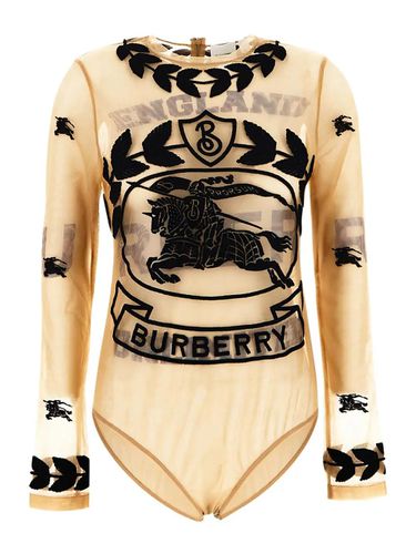Ekd Embroidered Stretch Tulle Bodysuit - Burberry - Modalova