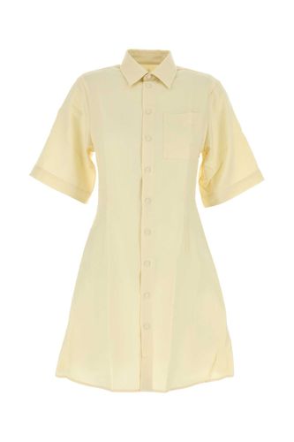 Pastel Yellow Wool Shirt Dress - Ami Alexandre Mattiussi - Modalova