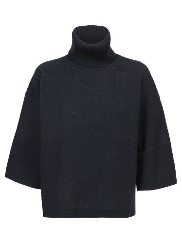 Turtleneck Perforated Knit Pullover - Fabiana Filippi - Modalova