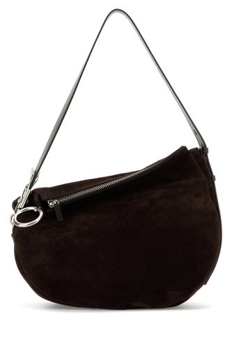 Chocolate Suede Medium Knight Shoulder Bag - Burberry - Modalova