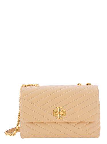 Convertible Kira Shoulder Bag With Logo In Chevron-quilted Leather Woman - Tory Burch - Modalova