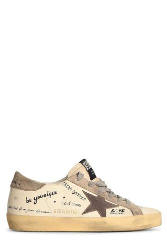 Super Star Nappa Upper Nylon Tongue Suede Star And Heel - Golden Goose - Modalova