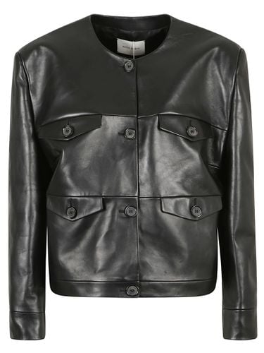 Pockets Buttoned Leather Jacket - Magda Butrym - Modalova