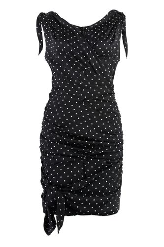 Polka-dot Print Silk Mini Dress - Dolce & Gabbana - Modalova