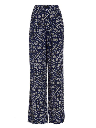 Printed Silk Pajama Pants - Balenciaga - Modalova