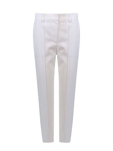 Stretch Cotton Drill Trousers With Jewel On The Back Loop - Brunello Cucinelli - Modalova
