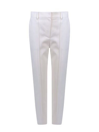 Stretch Cotton Drill Trousers With Jewel On The Back Loop - Brunello Cucinelli - Modalova