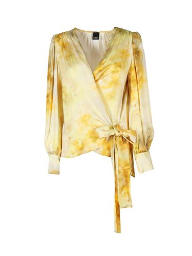 Abstract-printed High-low Hem Wrap Blouse - Pinko - Modalova