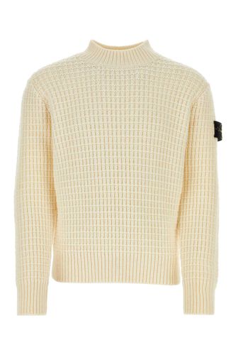 Stone Island Ivory Wool Sweater - Stone Island - Modalova