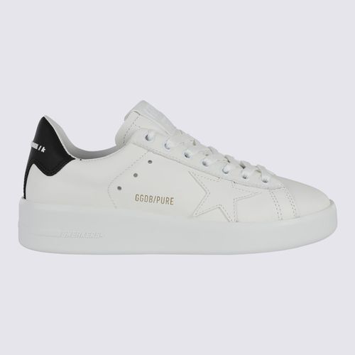 White And Black Leather Super Star Sneakers - Golden Goose - Modalova
