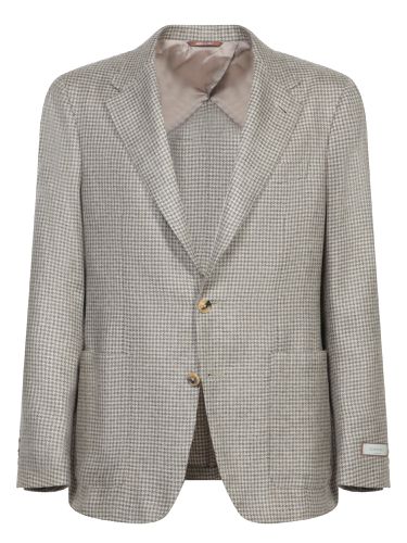 Canali Beige/grey Cashmere Jacket - Canali - Modalova