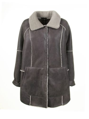 Long Coat In Sheepskin And Curly Wool - HiSO - Modalova