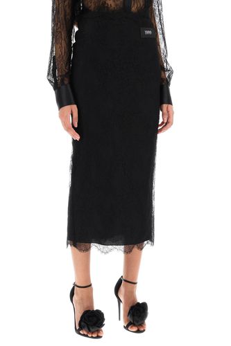 Chantilly Lace Midi Skirt - Dolce & Gabbana - Modalova