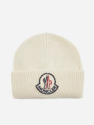 Moncler Logo Wool Beanie - Moncler - Modalova