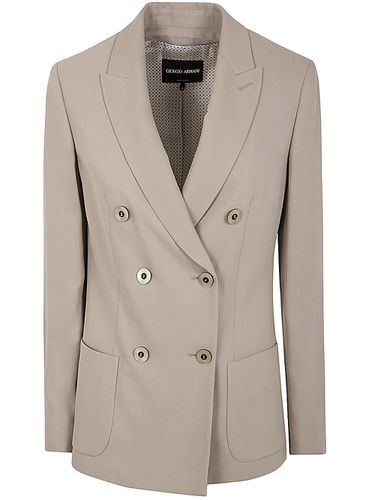 Double Breasted Jacket - Giorgio Armani - Modalova