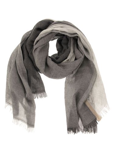 Colorblock Cashmere And Silk Scarf - Brunello Cucinelli - Modalova