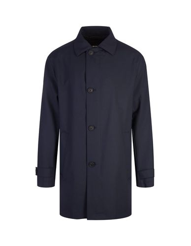 Dark Wool Blend Waterproof Coat - Hugo Boss - Modalova