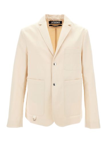 La Veste Jean Single-breasted Jacket With D Ring Detail In Cotton And Linen Man - Jacquemus - Modalova