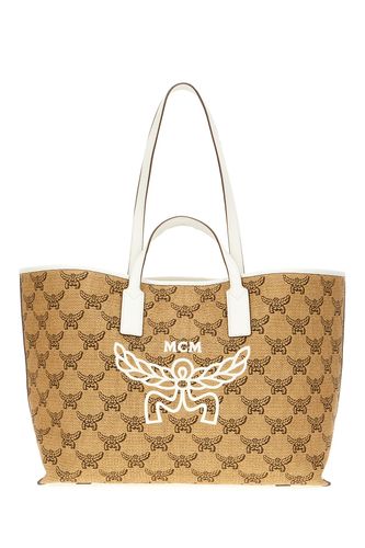 Printed Synthetic Leather Shopping Bag - MCM - Modalova