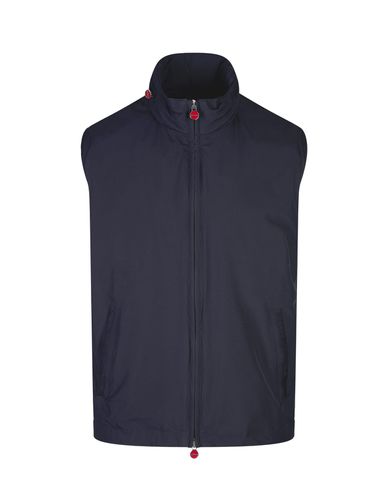 Kiton Blue Vest With Pull-out Hood - Kiton - Modalova
