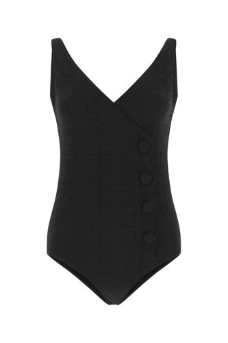 Stretch Seersucker Scallop Swimsuit - Lisa Marie Fernandez - Modalova