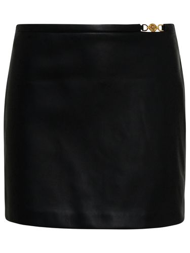 Versace Black Leather Miniskirt - Versace - Modalova