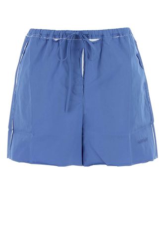 Miu Miu Cerulean Blue Poplin Shorts - Miu Miu - Modalova