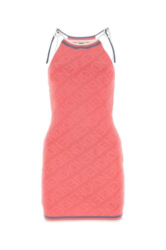 Dark Pink Viscose Blend Mini Dress - Fendi - Modalova