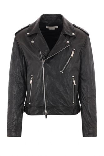 Zip-up Leather Jacket - Alexander McQueen - Modalova