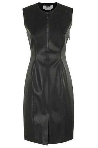 Front Zip Sleeveless Slim Dress - MSGM - Modalova