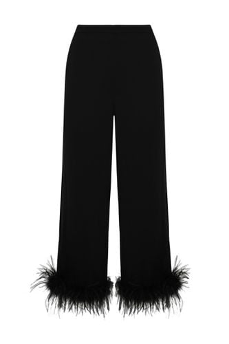 Satin Trousers With Feathers - TwinSet - Modalova