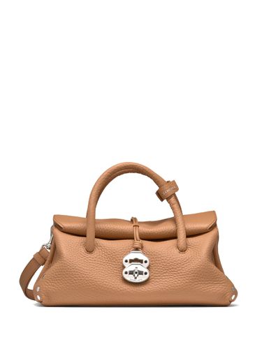 Alma Centauro Brown Leather Bag With Shoulder Strap - Zanellato - Modalova