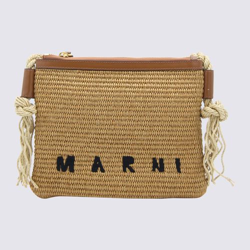 Beige Raffia Marcel Summer Bag Shoulder Bag - Marni - Modalova