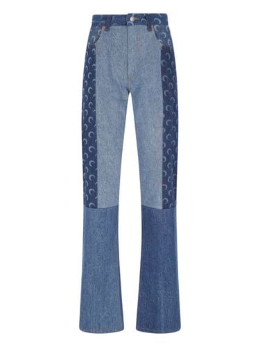 Patchwork Straight Jeans - Marine Serre - Modalova