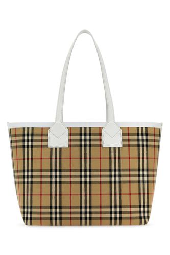 Embroidered Canvas London Shopping Bag - Burberry - Modalova