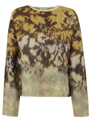 Forte_Forte Fur Applique Floral Print Sweater - Forte Forte - Modalova