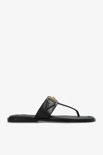 Versace Leather Slides - Versace - Modalova