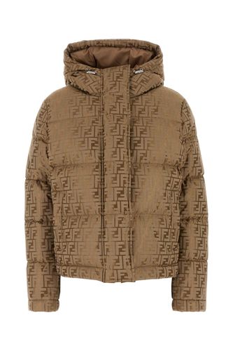 Embroidered Cotton Blend Down Jacket - Fendi - Modalova