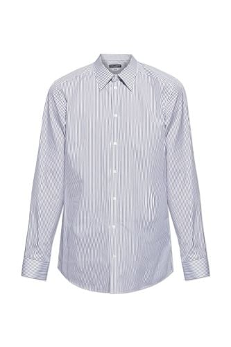 Striped Curved Hem Shirt - Dolce & Gabbana - Modalova