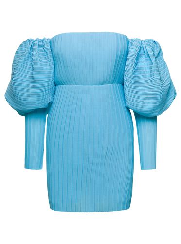 Light -blue Skye Off-shoulder Mini Dress In Polyester Woman - Solace London - Modalova