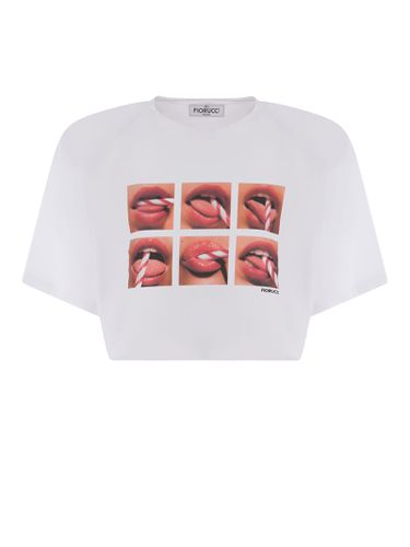 Crop T-shirt mouth Made Of Cotton - Fiorucci - Modalova