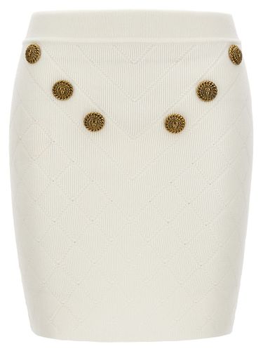 Balmain Logo Button Knitted Skirt - Balmain - Modalova