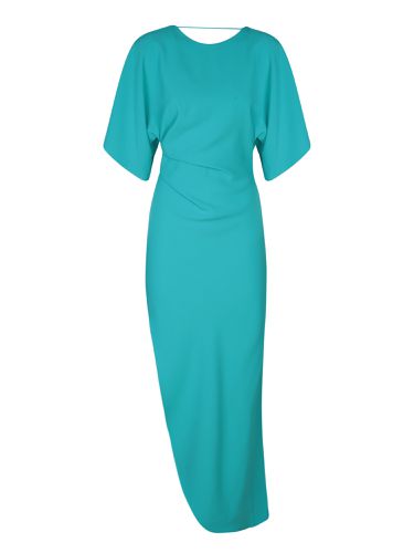Azure Satin Asymmetric Long Dress - Rev - Modalova