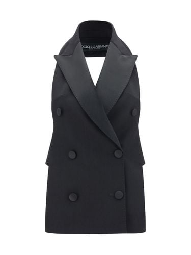 Wool Gabardine Waistcoat - Dolce & Gabbana - Modalova