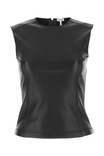 Loewe Black Leather And Fabric Top - Loewe - Modalova