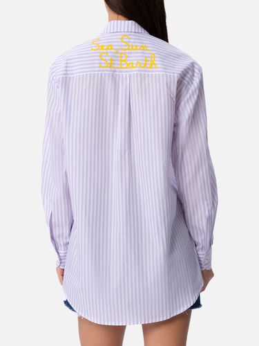 Woman Cotton Shirt Brigitte With Striped Print - MC2 Saint Barth - Modalova